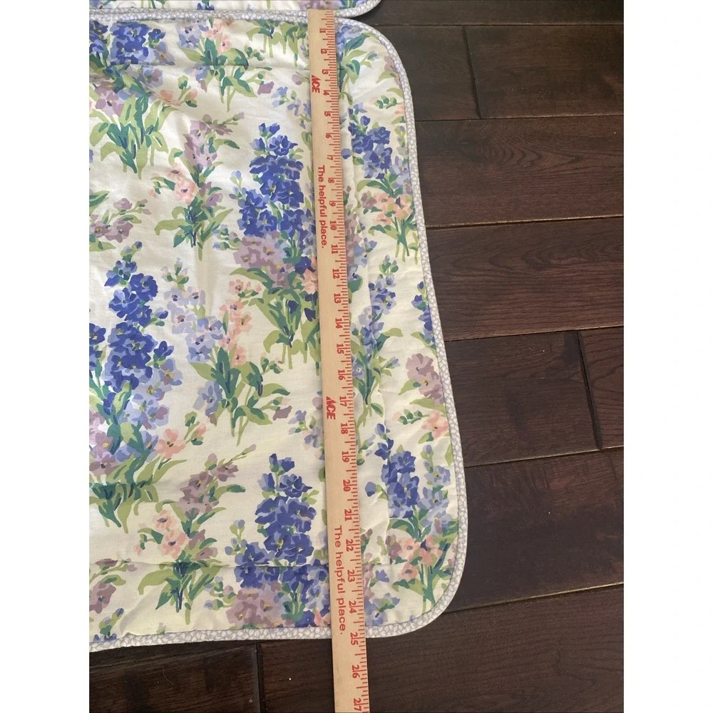 2 Vintage Laura Ashley Abbeville Stocks Standard Pillow Shams Padded Top